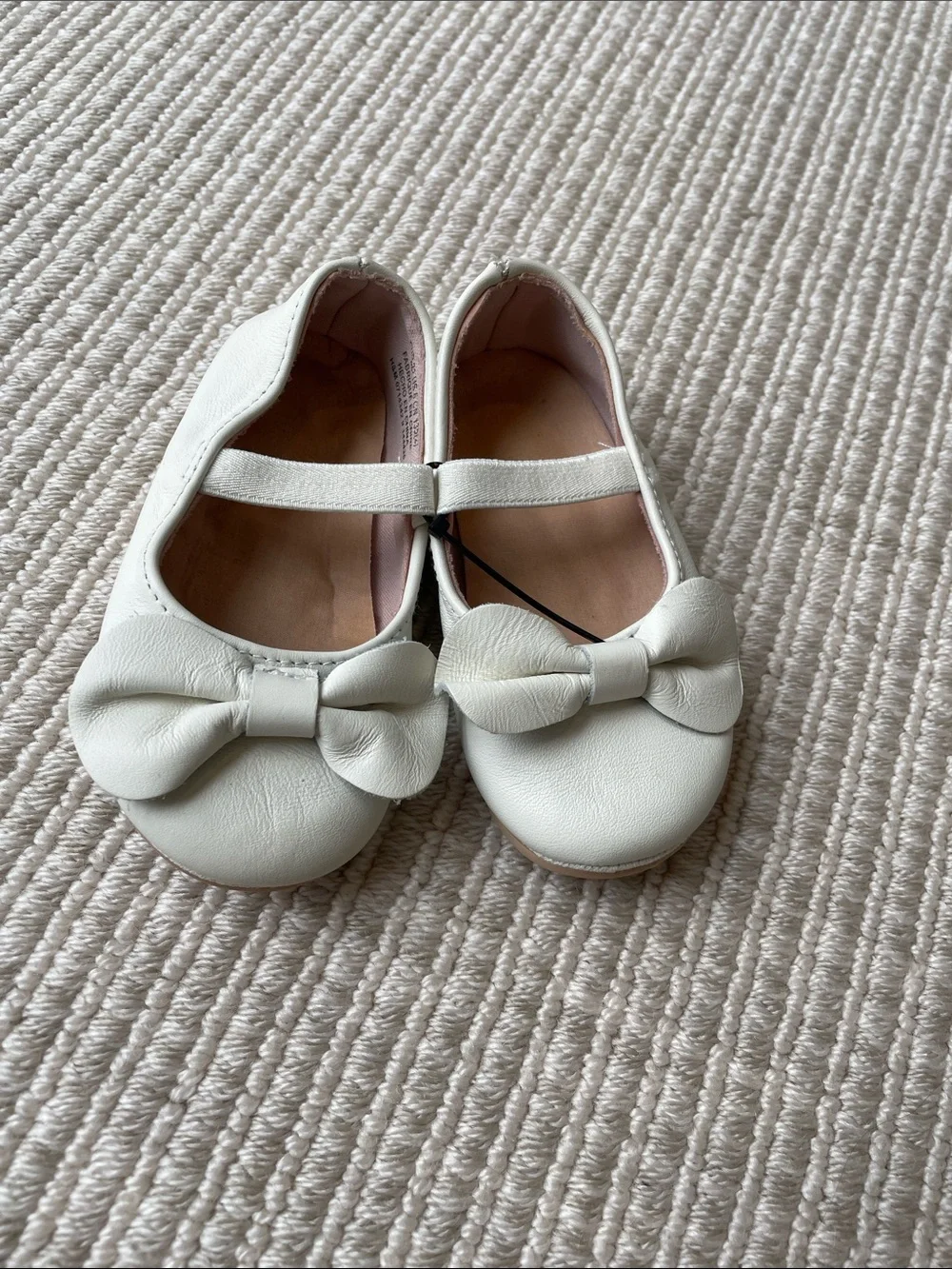 H&M White Girls Bow Mary Jane Flats